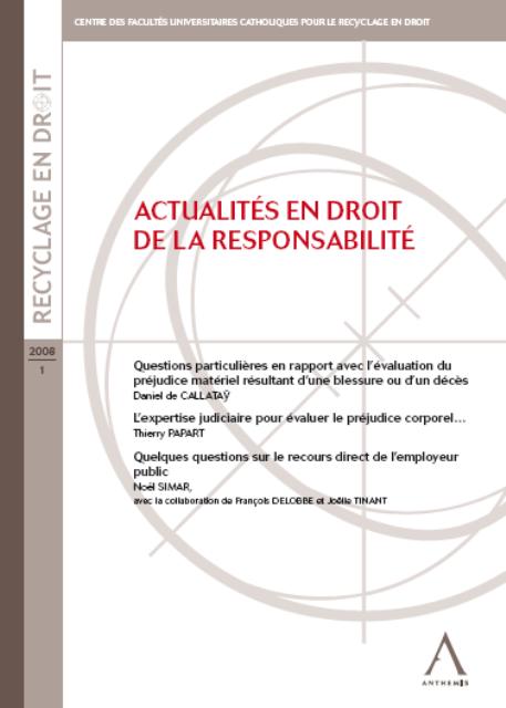Actualités en droit de la responsabilité