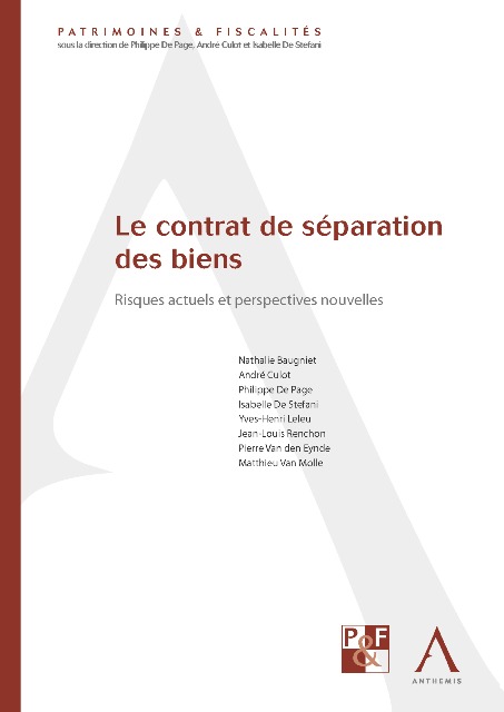 Le contrat de séparation des biens