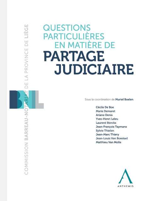 Questions particulières en matière de partage judiciaire