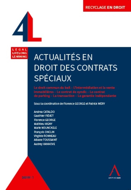 Actualités en droit des contrats spéciaux