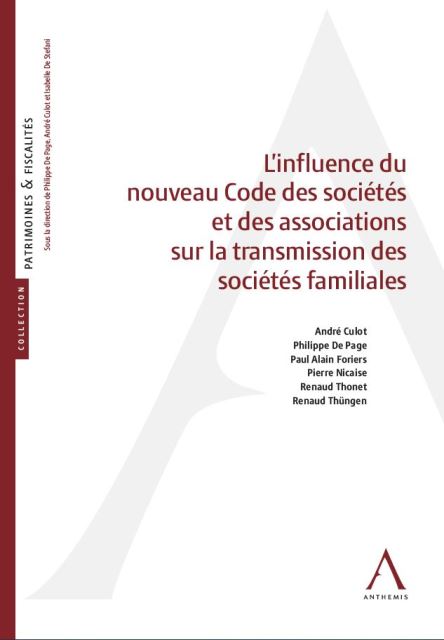 La transmission des sociétés familiales et le Code des sociétés et des associations