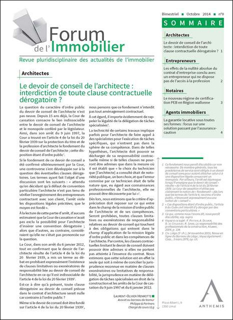 Forum de l'immobilier - Abonnement
