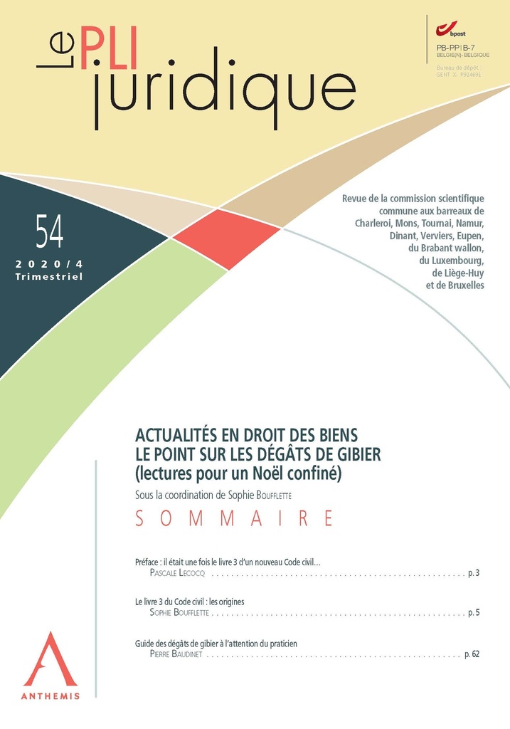 Le Pli juridique n° 54 - Décembre 2020