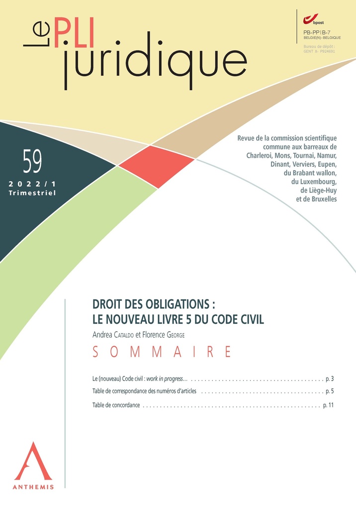 Le Pli juridique n° 59 - Mars 2022