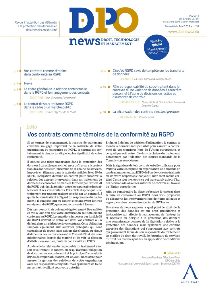 DPO news 18 - Mai 2022