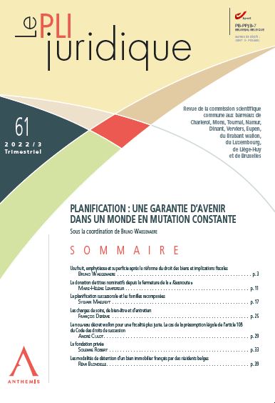 Le Pli juridique n° 61 - Octobre 2022