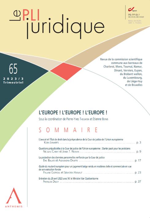 Le Pli juridique 65 - Octobre 2023