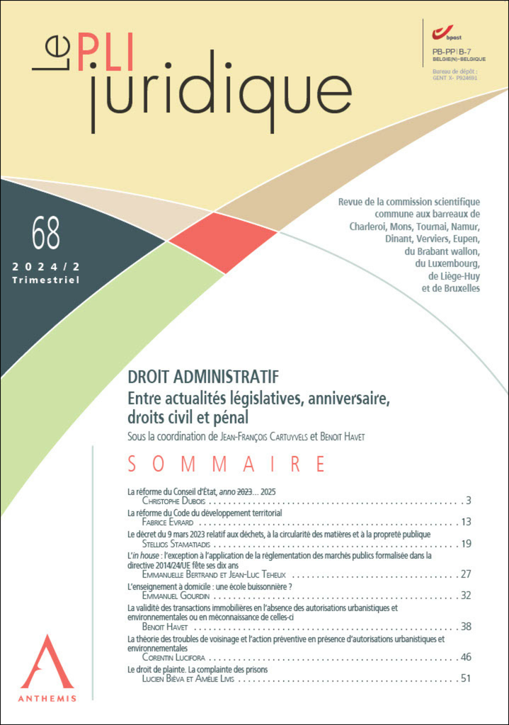 Le Pli juridique 68 - Juin 2024 - Droit administratif