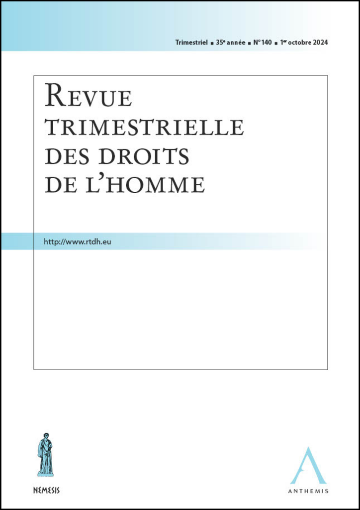 Revue trimestrielle des droits de l'homme 2024/04 - n° 140