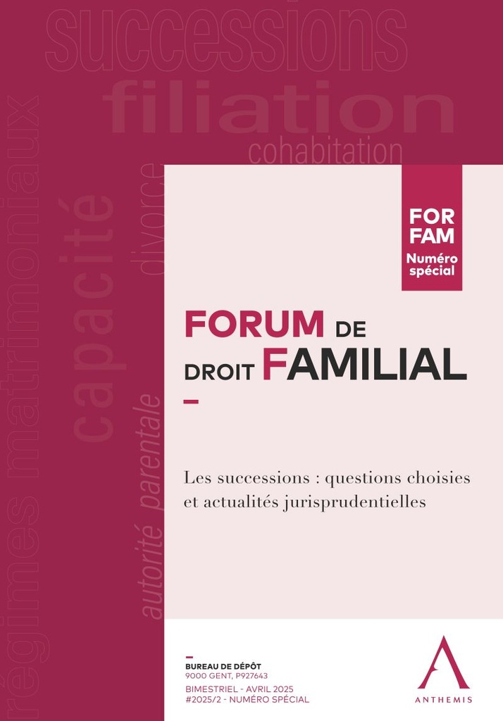 Forum de droit familial - avril 2025