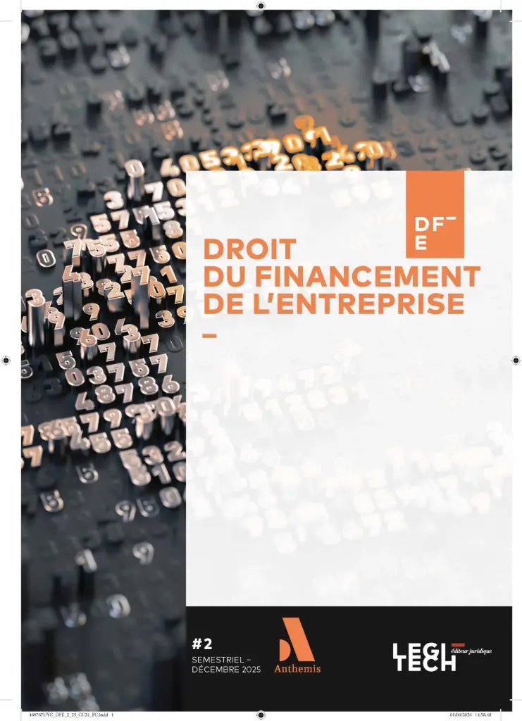 Revue droit du financement de l'entreprise - DFE - Abonnement