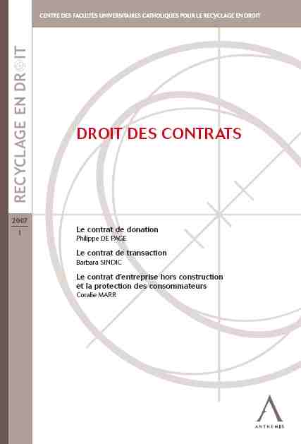 Droit des contrats