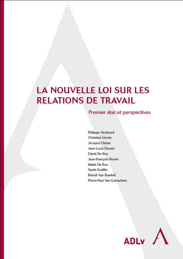 La nouvelle loi sur les relations de travail