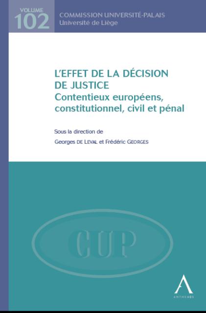 L'effet de la décision de justice
