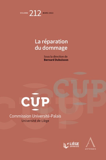 [CUP212] La réparation du dommage