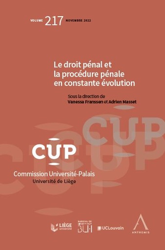 [CUP217] Le droit pénal et la procédure pénale en constante évolution