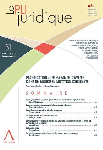 [PLIJUR61] Le Pli juridique n° 61 - Octobre 2022
