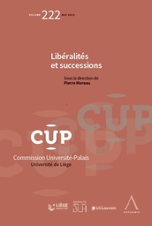 [CUP222] Libéralités et successions