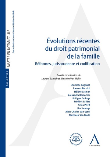 [DROPATFAM] Évolutions récentes du droit patrimonial de la famille
