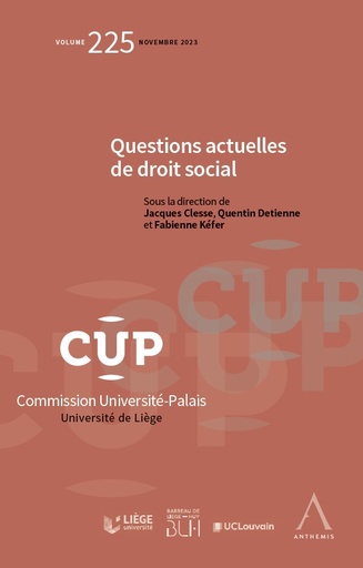[CUP225] Questions actuelles de droit social