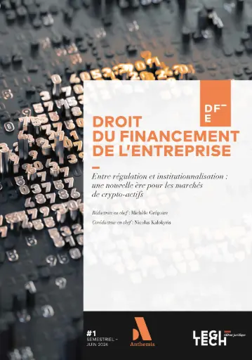 [DFE1/2026] Revue droit du financement de l'entreprise - DFE - n° 3/2025