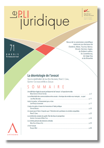 [PLIJUR71] Le Pli juridique 71 - Avril 2025