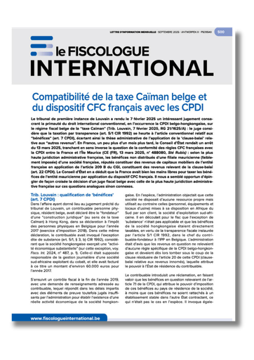 Le fiscologue internationale