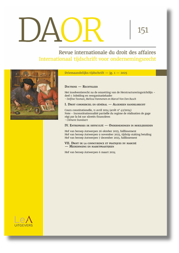 Revue internationale du droit des affaires / Internationaal tijdschrift voor ondernemingsrecht (DAOR) - Abonnement
