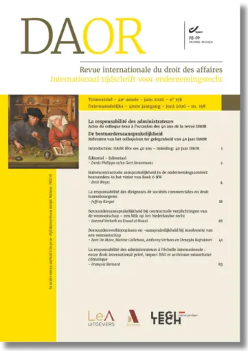 [DAOR26/2] Droit des affaires / Ondernemingsrecht 2026/2
