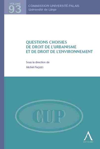 [CUP93] Questions choisies de droit de l'urbanisme et de droit de l'environnement