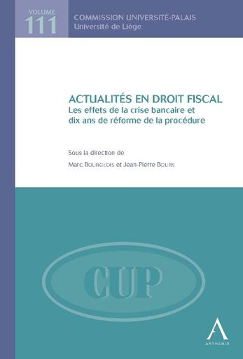 [CUP111] Actualités en droit fiscal