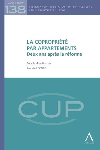 [CUP138] La copropriété par appartements