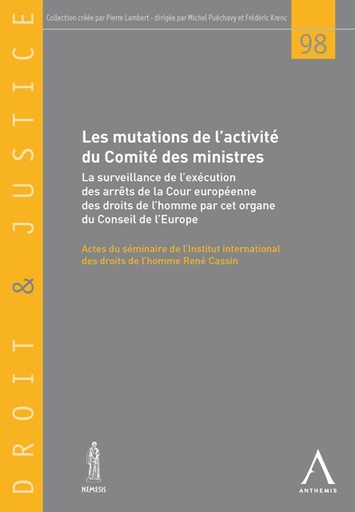 [DJ98] Les mutations de l’activité du Comité des ministres