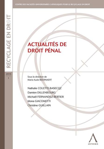 Actualités de droit pénal