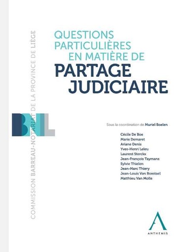 [PARJUD] Questions particulières en matière de partage judiciaire