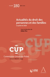 [CUP180] Actualités du droit des personnes et des familles