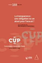 [CUP188] La transparence : une obligation ou un atout pour l'avocat ?