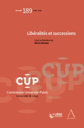 [CUP189] Libéralités et successions