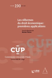 [CUP190] Les réformes du droit économique : premières applications