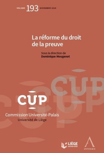 [CUP193] La réforme du droit de la preuve