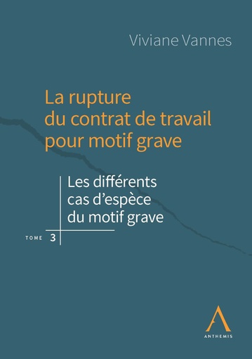 [RUPMOGRA3] La rupture du contrat de travail pour motif grave. Tome 3